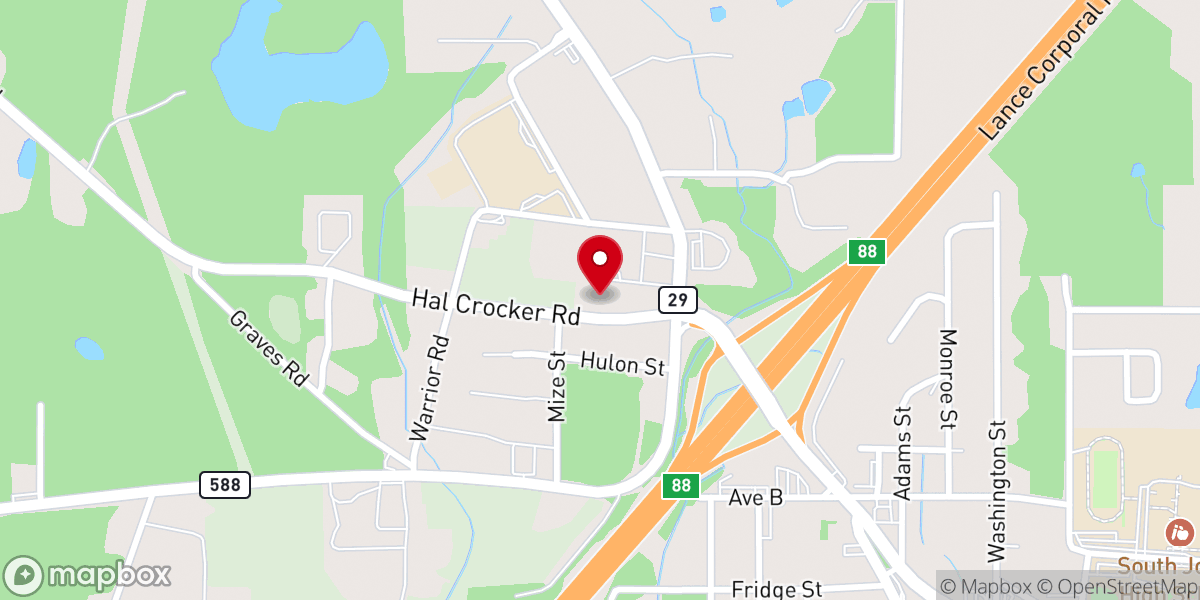 Map showing location of 예수사랑장로교회-미시시피 해티스버그 한인교회 | Mississippi Hattiesburg Korean Church