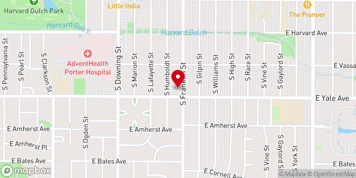 Map showing location of Christ Lutheran Church