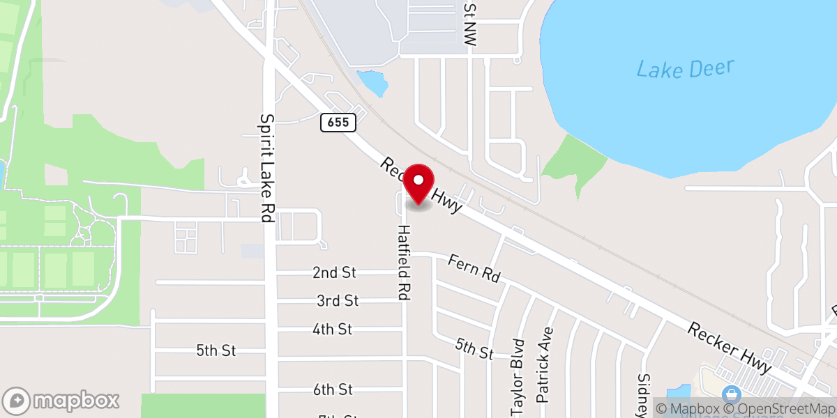 Map showing location of RidgePoint Church