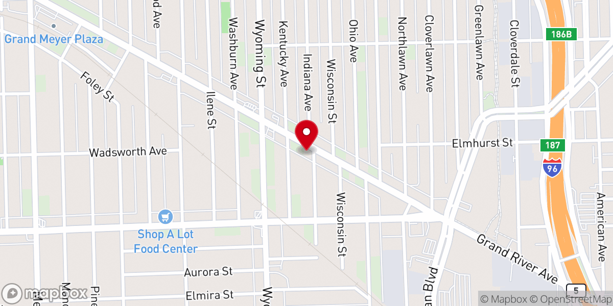 Map showing location of El Shaddai Missionary Baptist Church