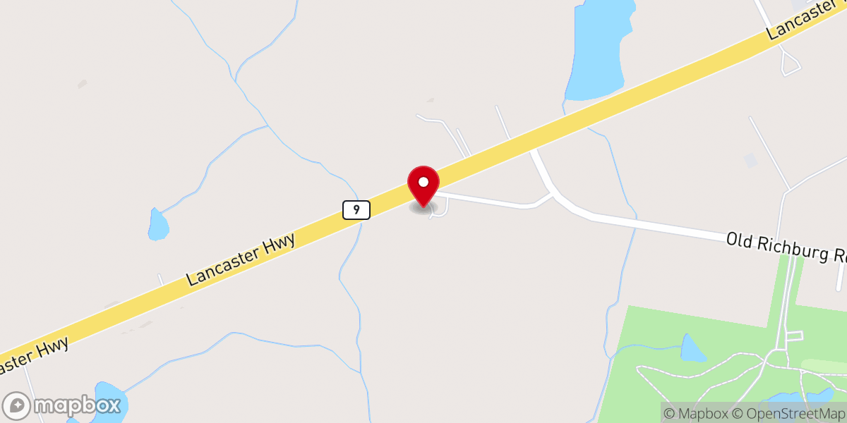 Map showing location of Orrs Baptist Church