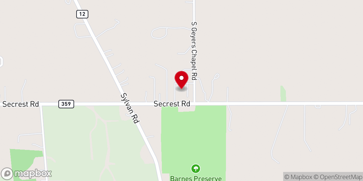 Map showing location of Mt. Zion COG
