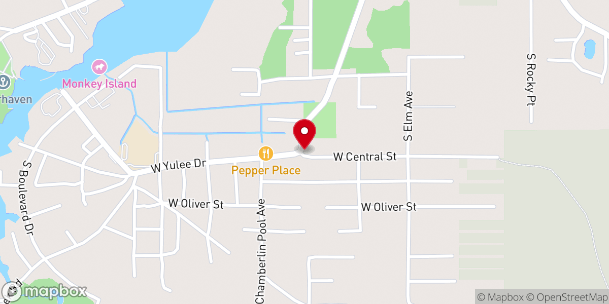 Map showing location of First Baptist Church-Homosassa