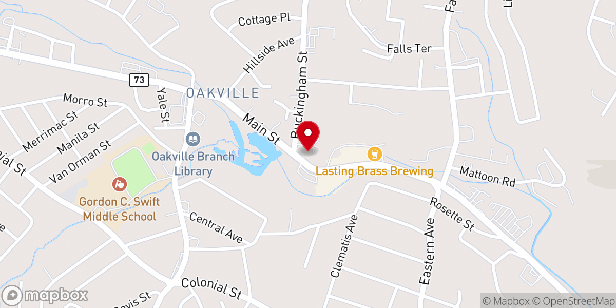 Map showing location of Saint Mary Magdalene Catholic Church, Oakville