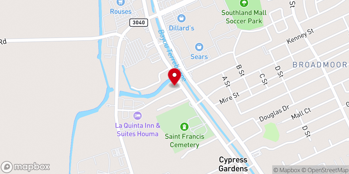 Map showing location of Greater New Vision Baptist Church