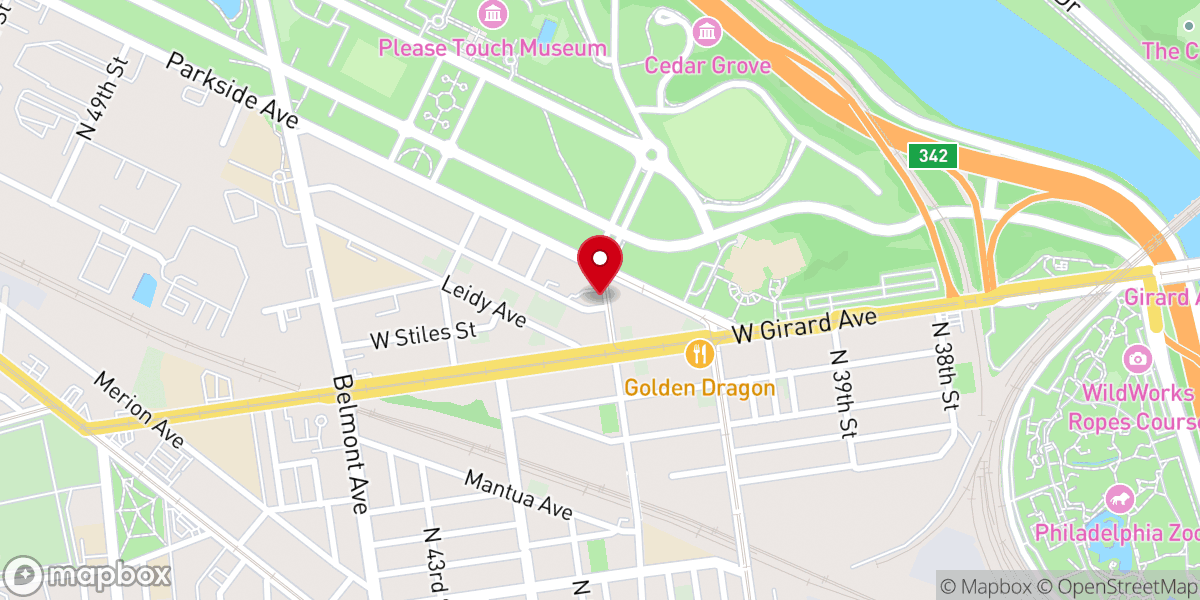 Map showing location of Christian Community Baptist Church