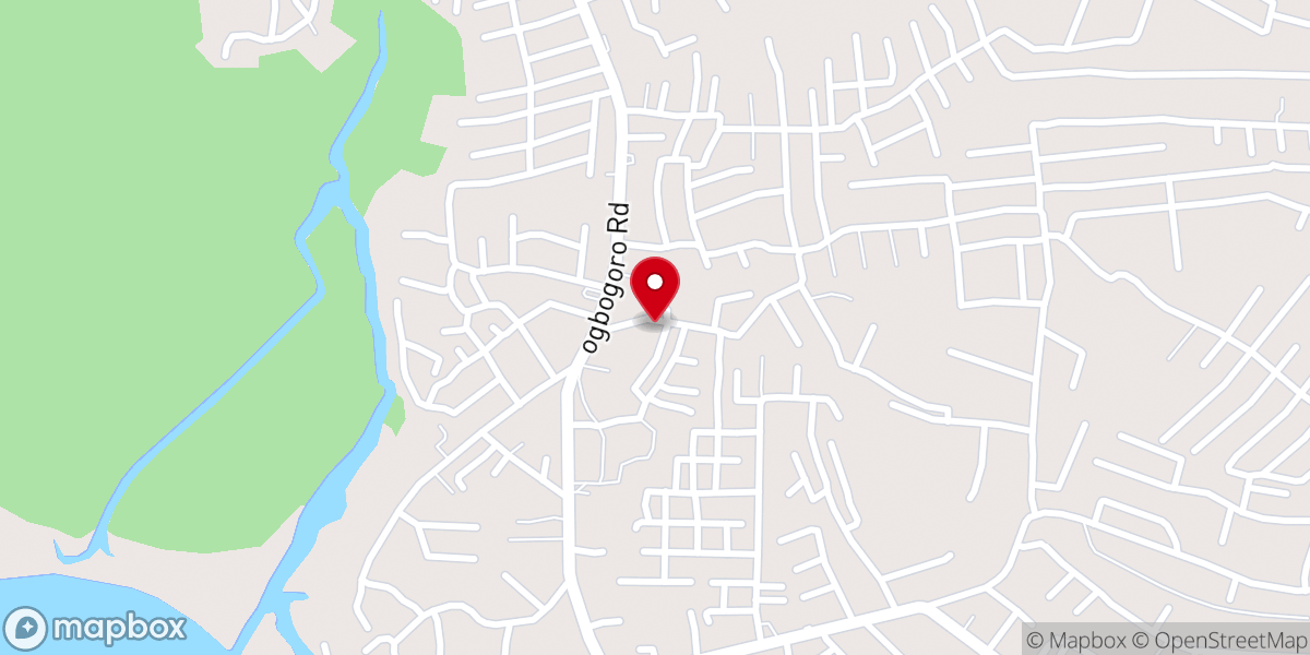 Map showing location of Living Faith Church Ogbogoro