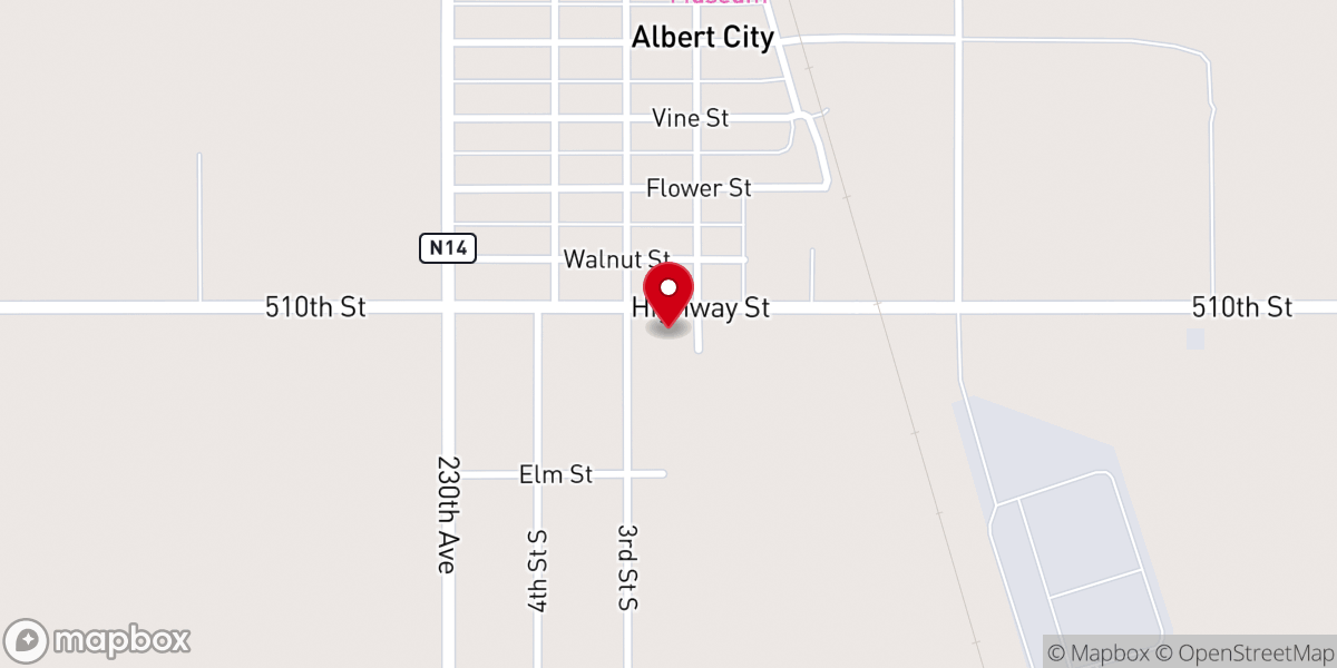Map showing location of Evangelical Covenant Church