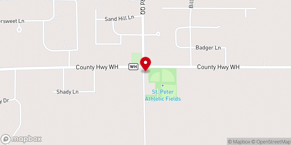 Map showing location of St. Peter Church
