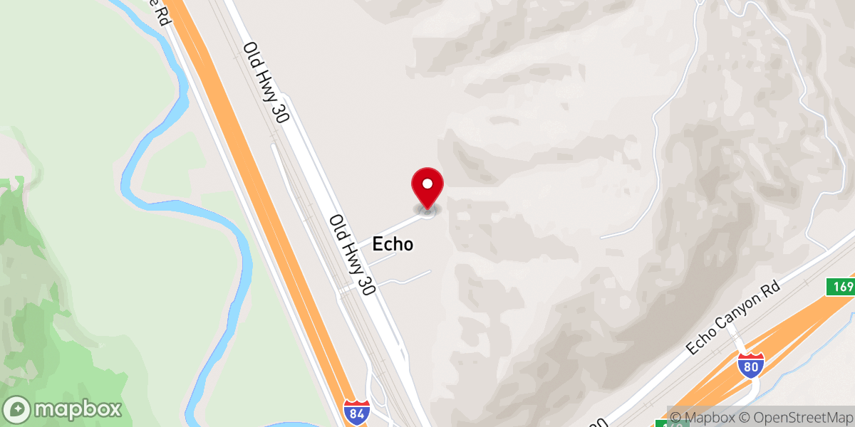 Map showing location of Echo Church and School