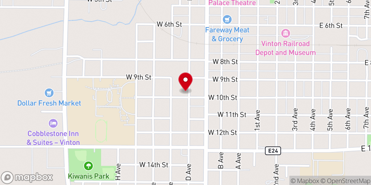 Map showing location of Faith Independent Baptist Church