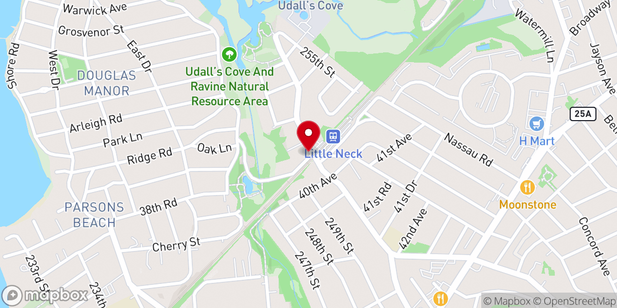 Map showing location of Fern & Aurora Dessert Shop