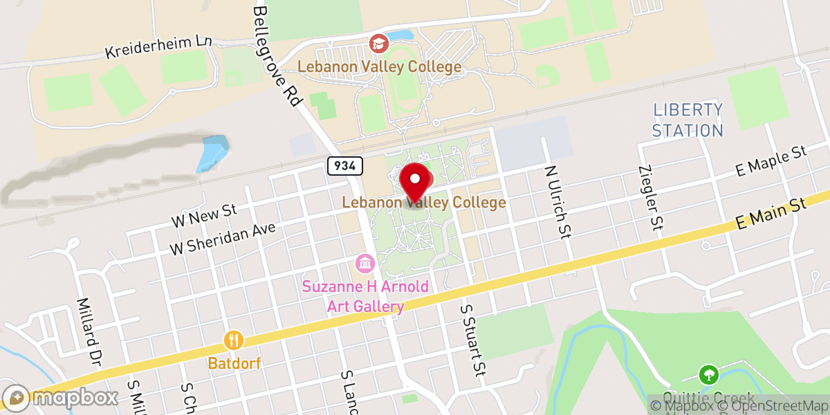 Map showing location of Miller Chapel