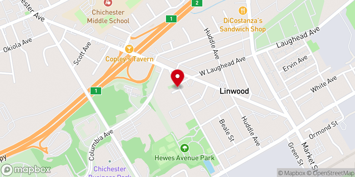 Map showing location of Mount Olive Baptist Church