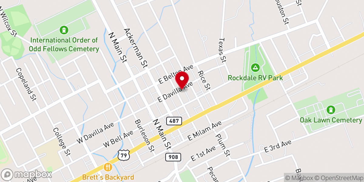 Map showing location of St. Thomas' Episcopal Church
