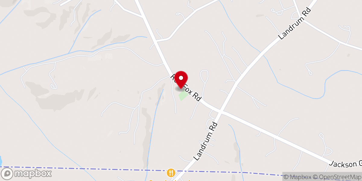 Map showing location of Pacolet Hills Church