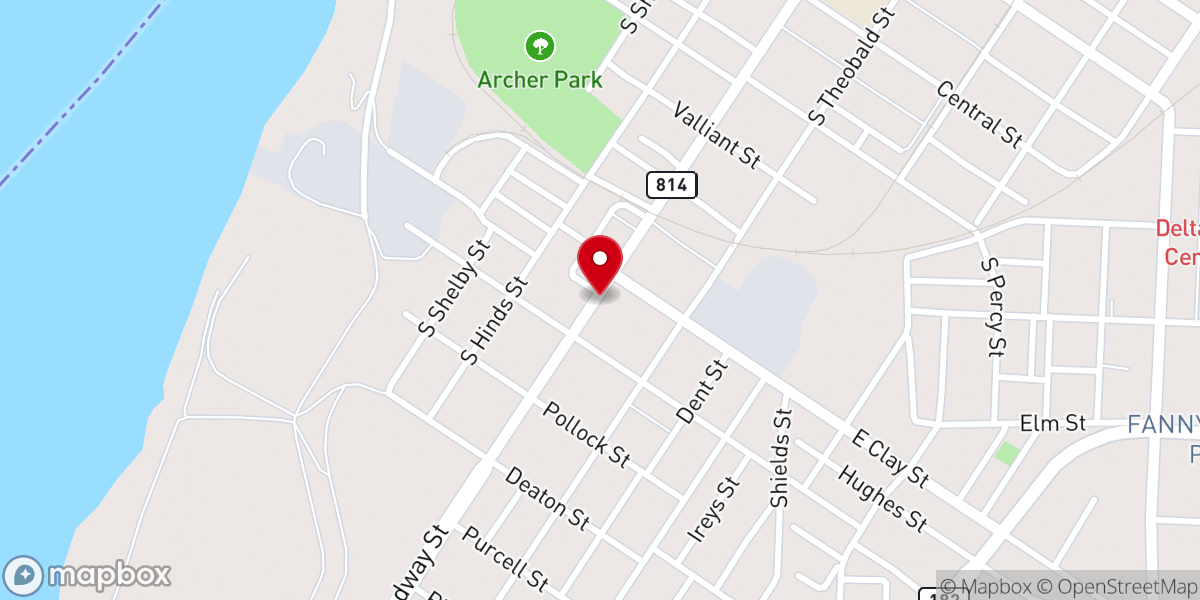 Map showing location of Bethel United Methodist Church