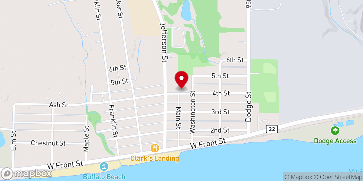 Map showing location of Saint Peter Catholic Church