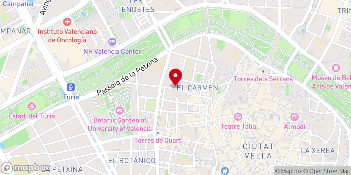 Map showing location of Iglesia de la Milagrosa (antiguo asilo del Marqués de Campo)