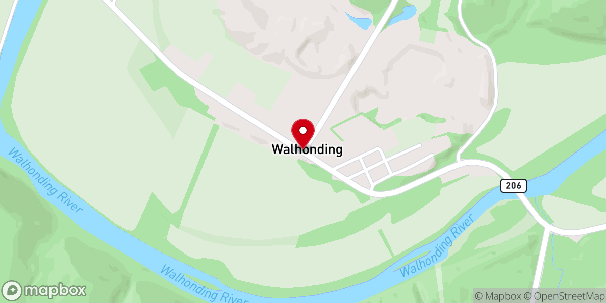 Map showing location of Walhonding