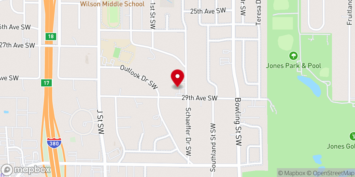 Map showing location of Christian Life Church