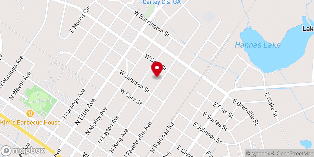 Map showing location of House of Prayer Christian Center