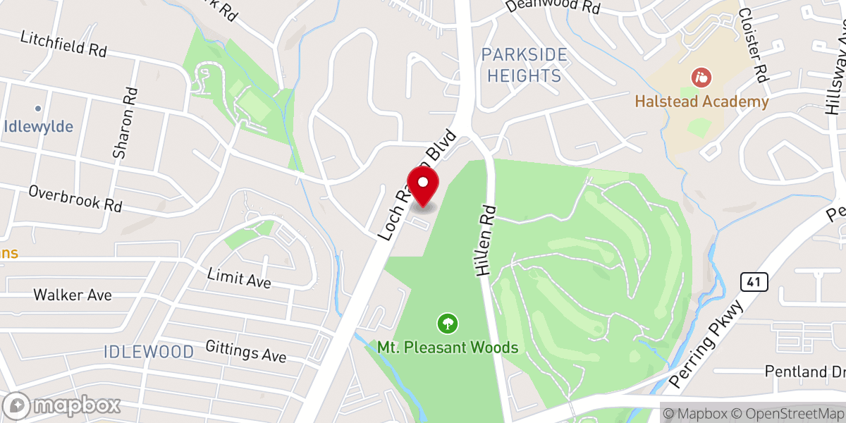 Map showing location of Living Springs Christian Center