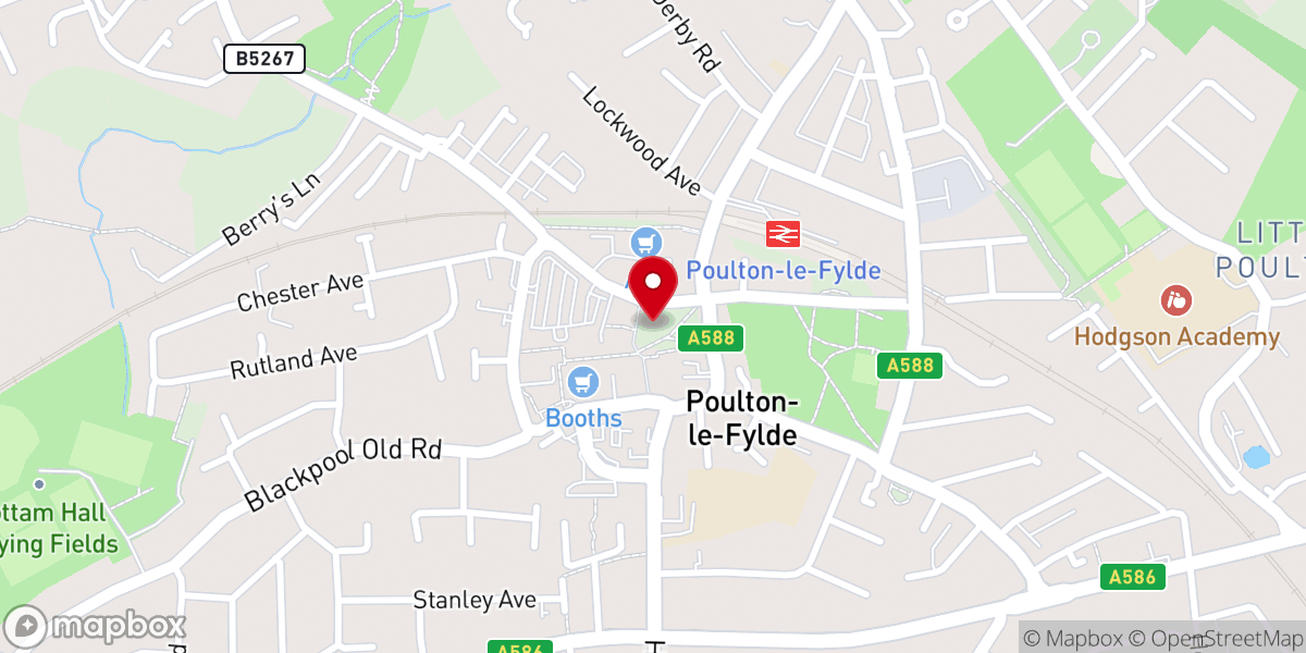 Map showing location of St Chad’s Church