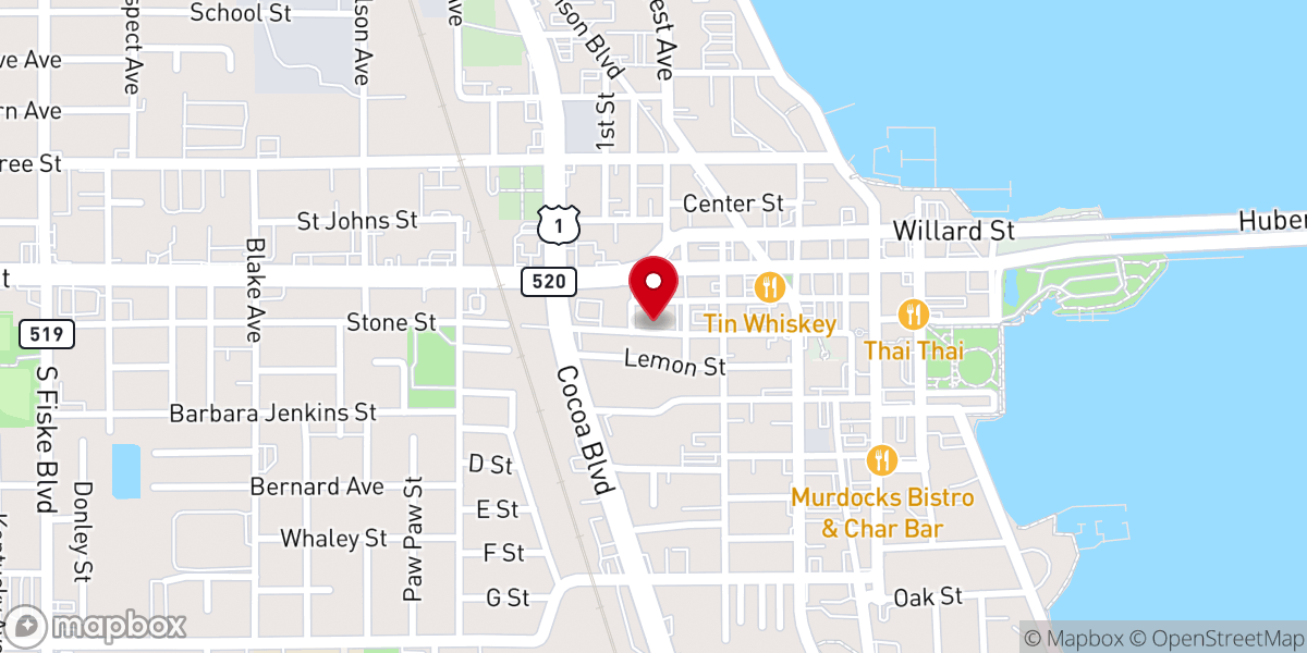 Map showing location of Mt Moriah AME Church