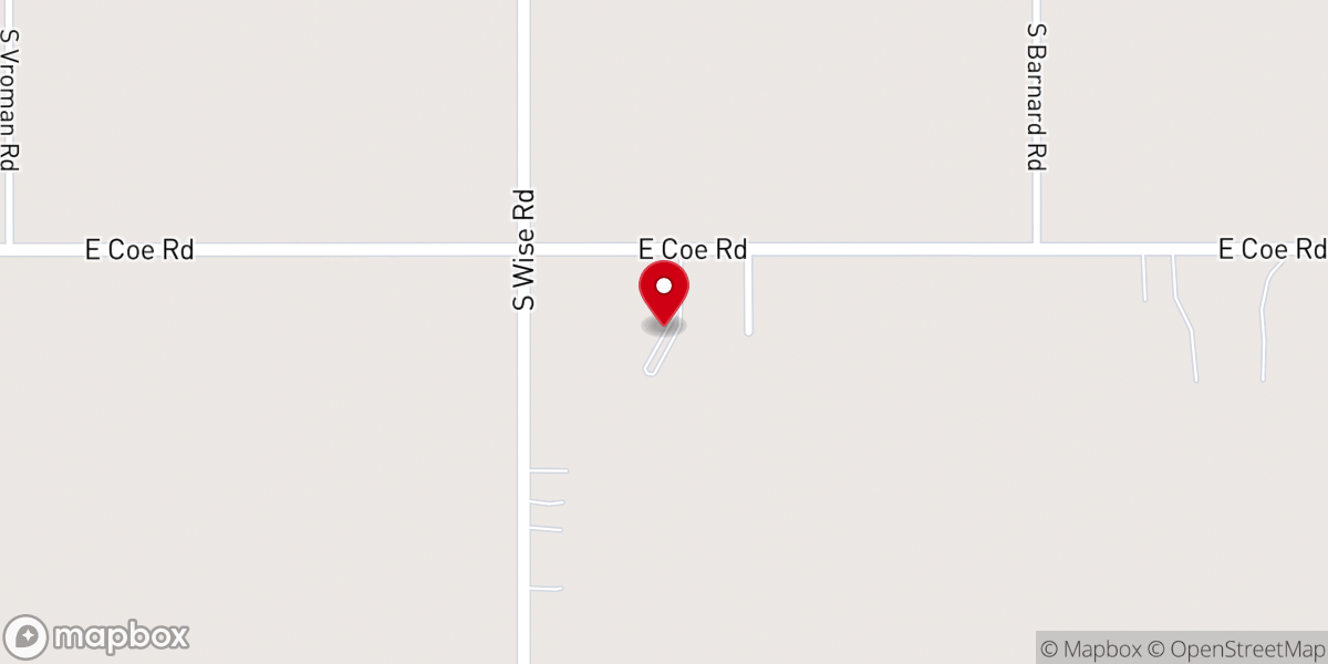 Map showing location of Coe Church of Christ