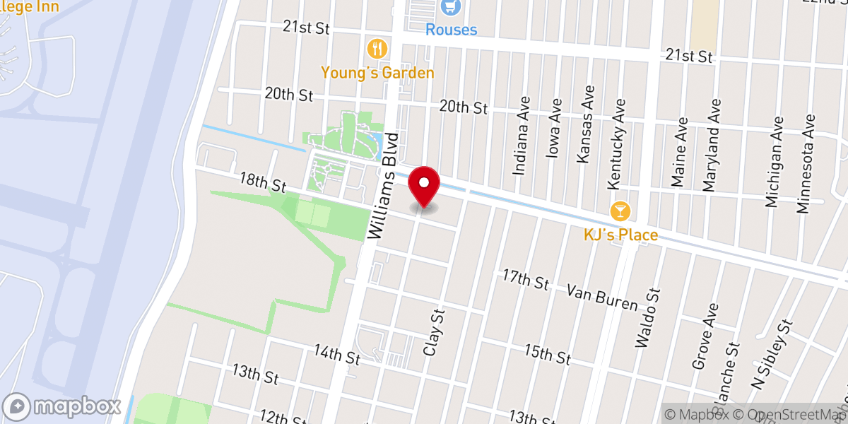 Map showing location of The Pentecostals of Kenner