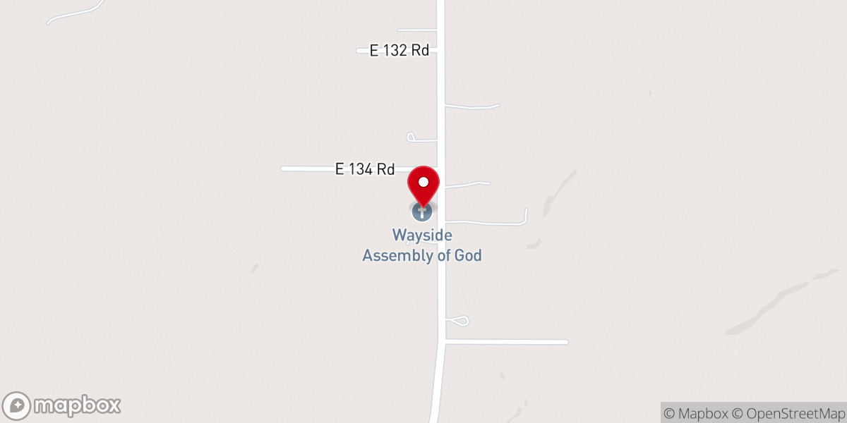 Map showing location of Wayside Assembly of God