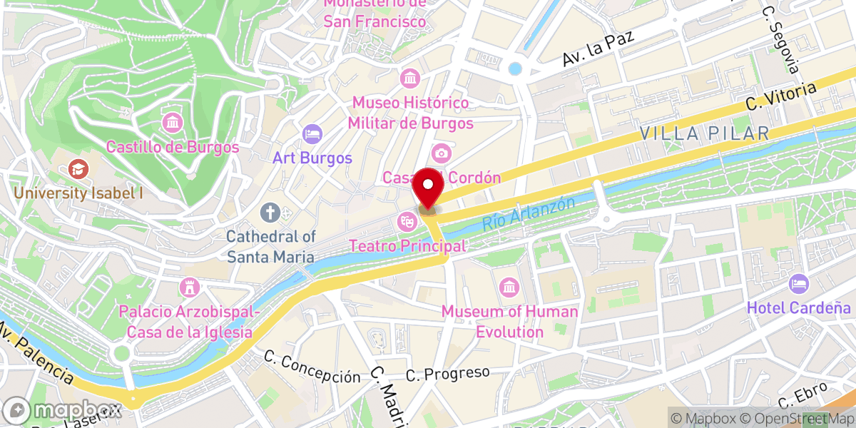 Map showing location of Monumento al Cid Campeador