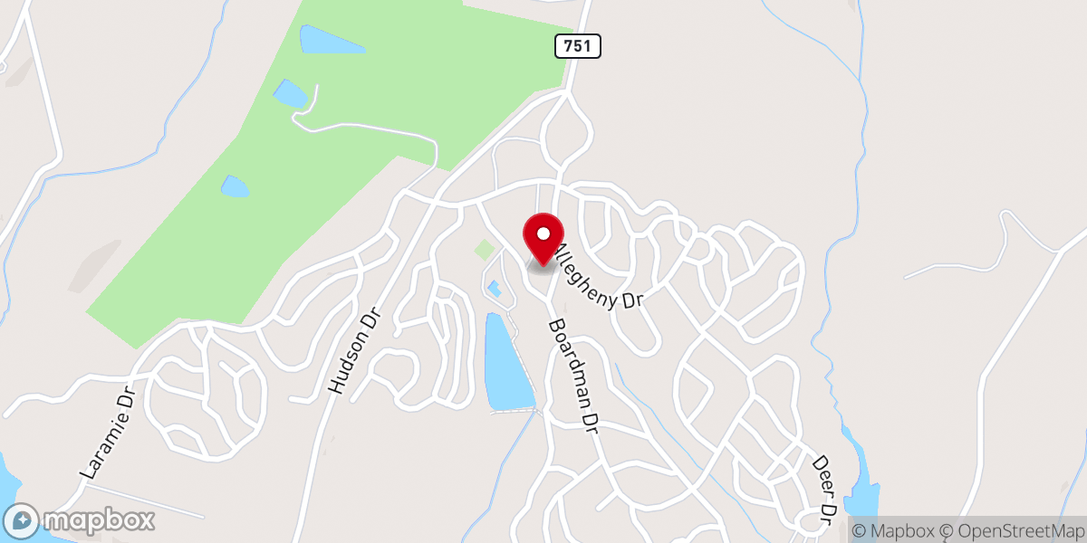 Map showing location of River Ridge Chapel