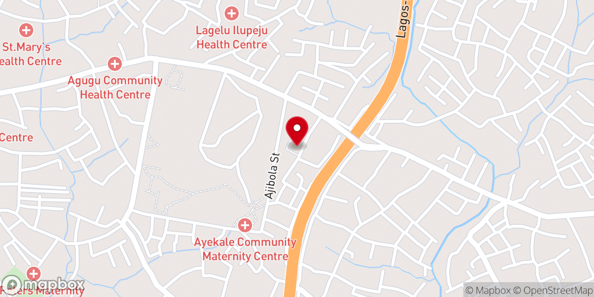 Map showing location of Bishop Oyebode Memorial Anglican Church