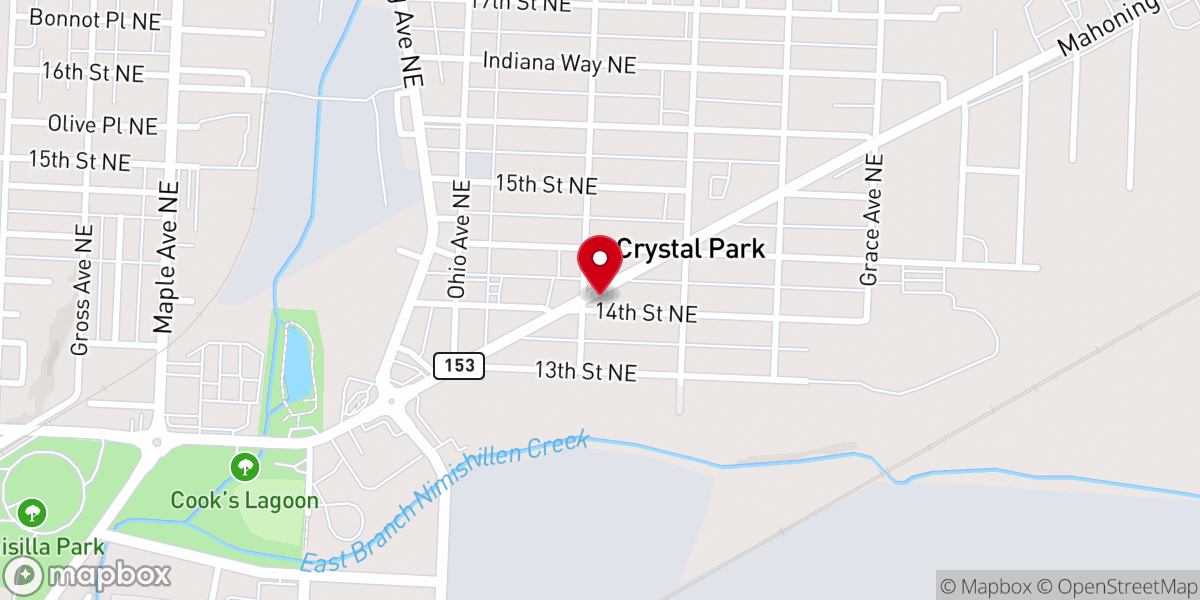 Map showing location of Bethany Evangelical United Brethren Church