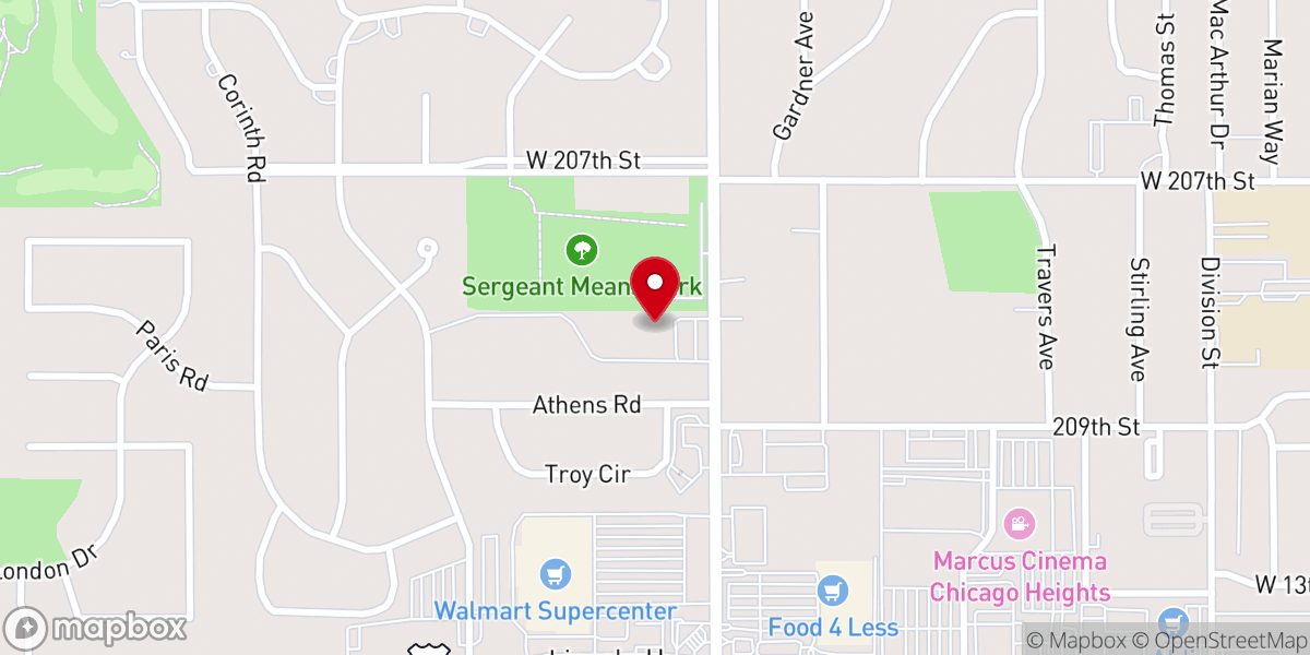 Map showing location of The Emmaus Community