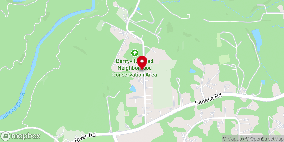 Map showing location of Seneca Community Church