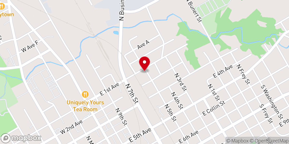Map showing location of Wilgo Baptist Church