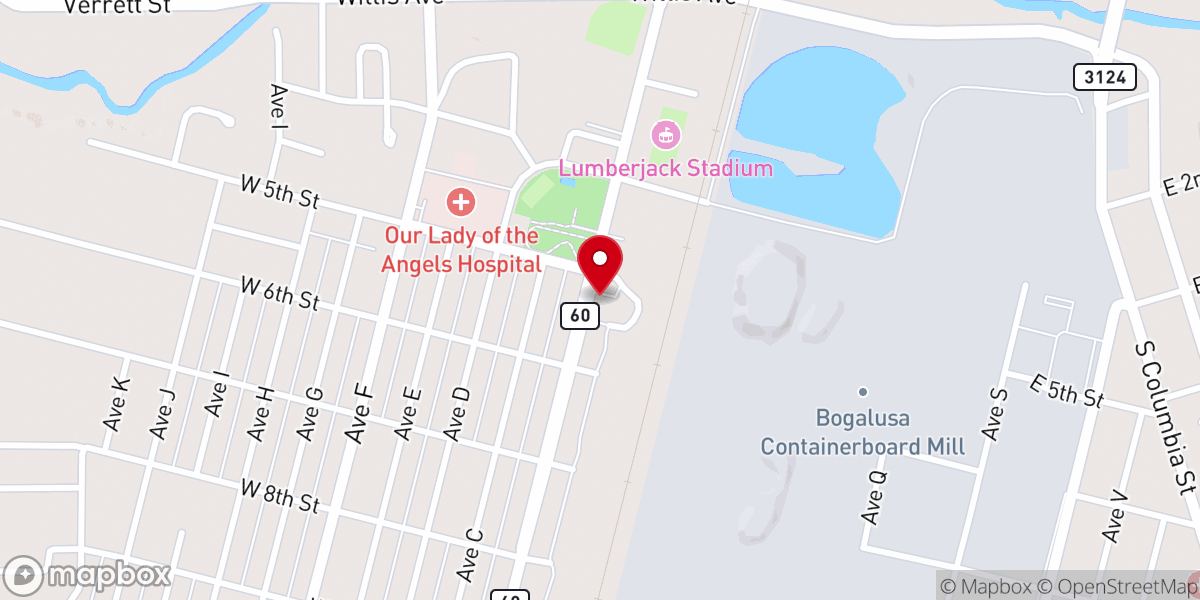 Map showing location of Elizabeth Sullivan Memorial United Methodist Church