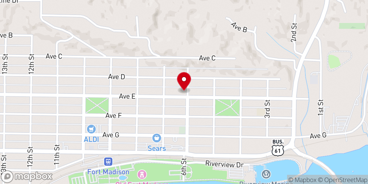 Map showing location of St Lukes Episcopal Church
