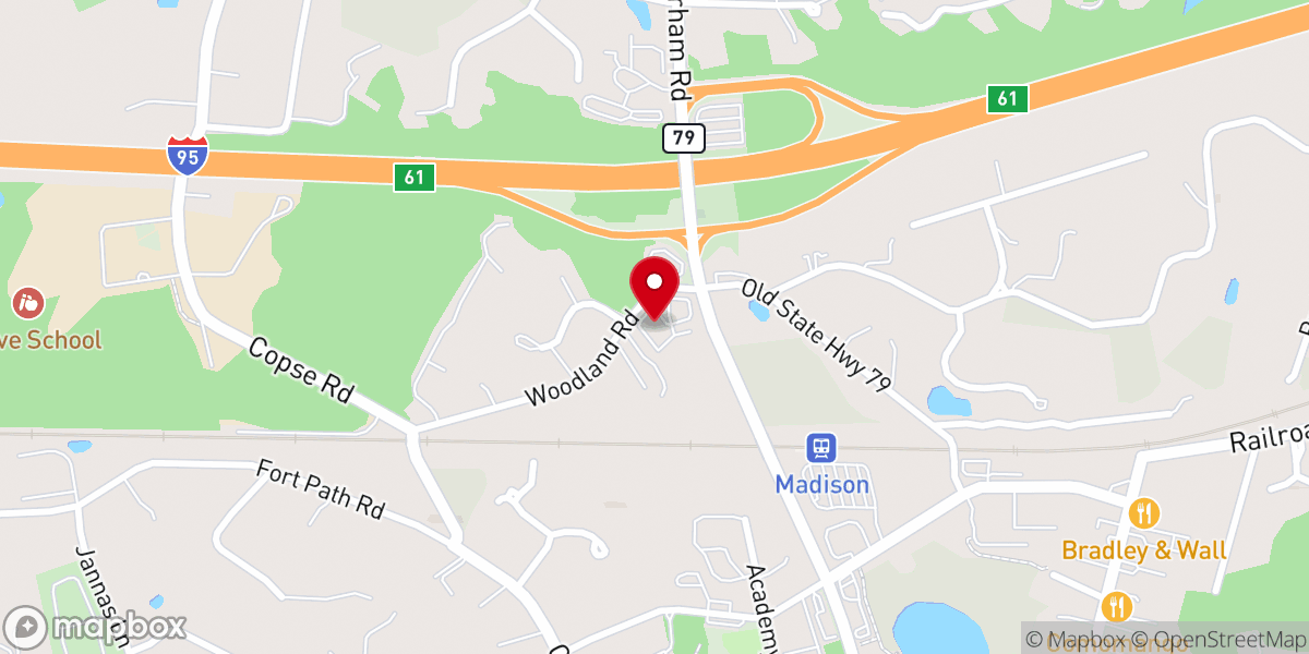 Map showing location of Grace Community Church