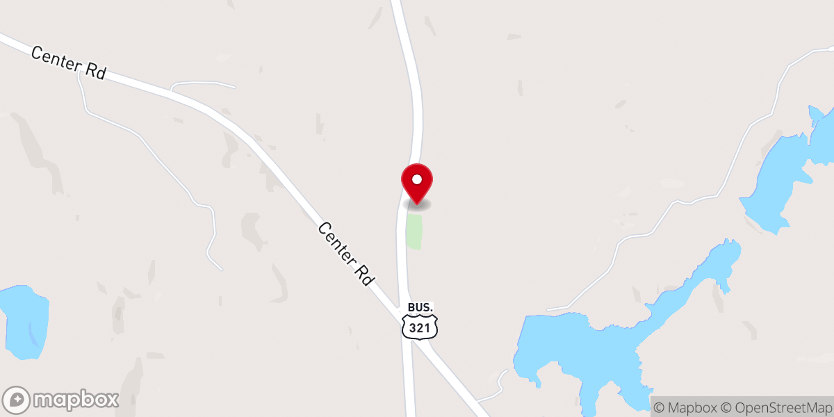 Map showing location of Sandy River Baptist Church