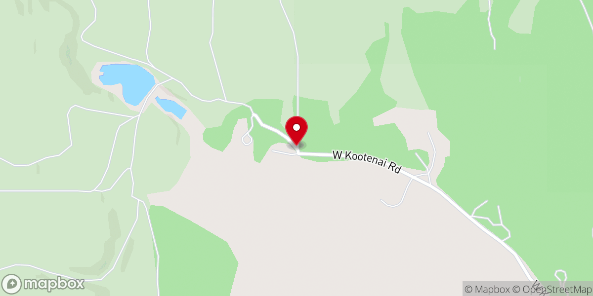 Map showing location of West Kootenai Community Church