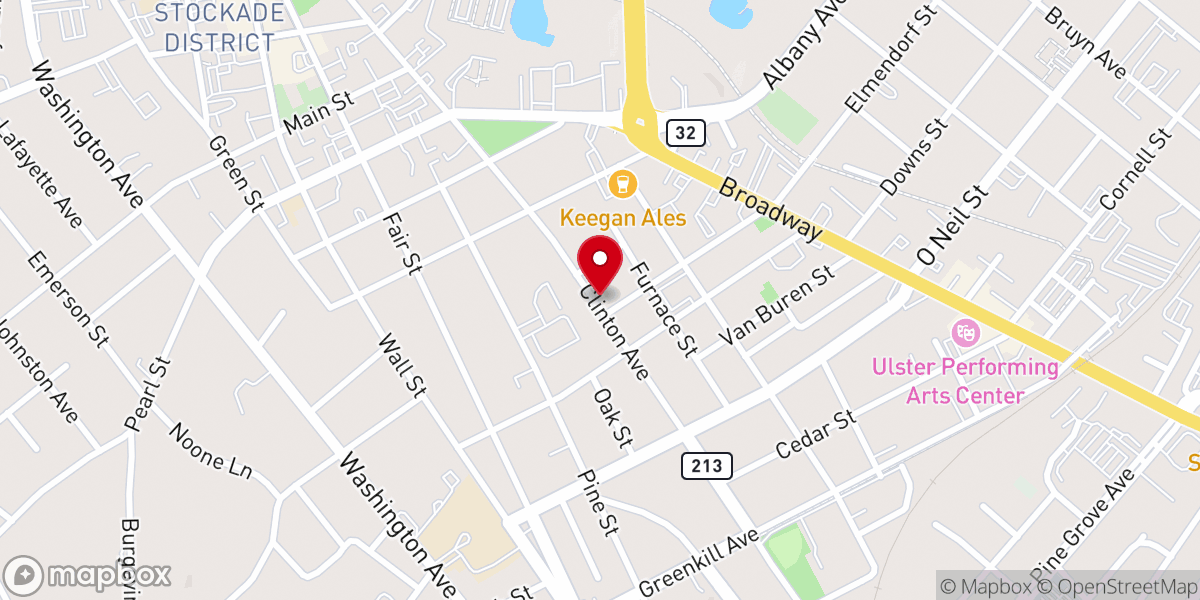 Map showing location of Clinton Avenue United Methodist
