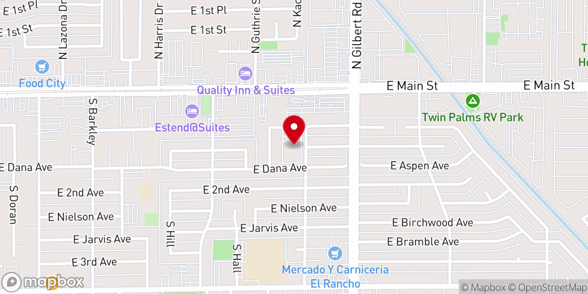 Map showing location of St. Peter's Lutheran Church