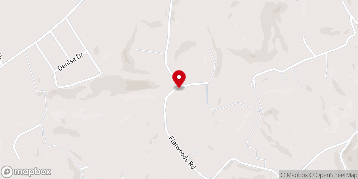 Map showing location of Flatwood Chapel
