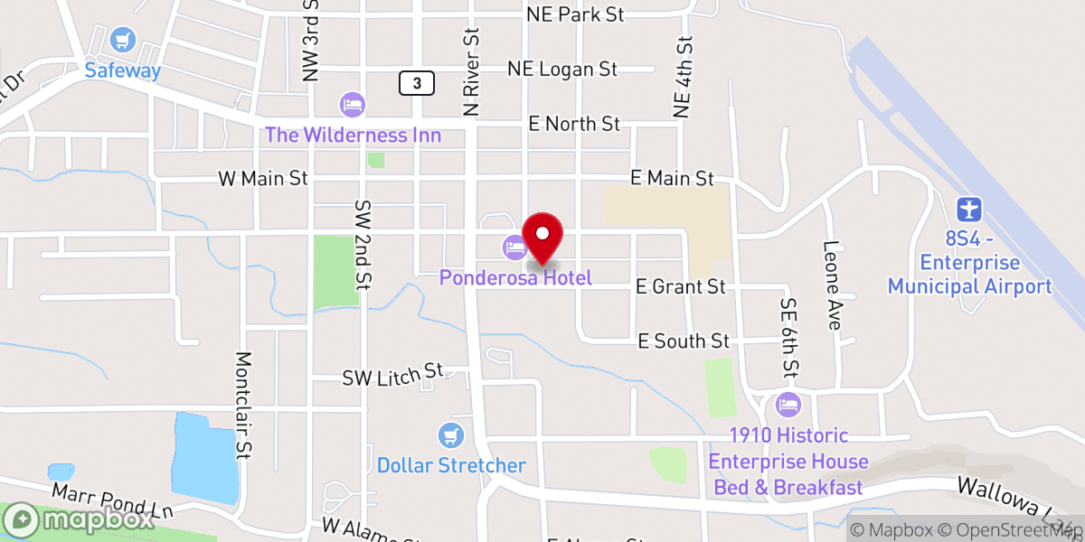 Map showing location of Nazarene Church, Enterprise OR