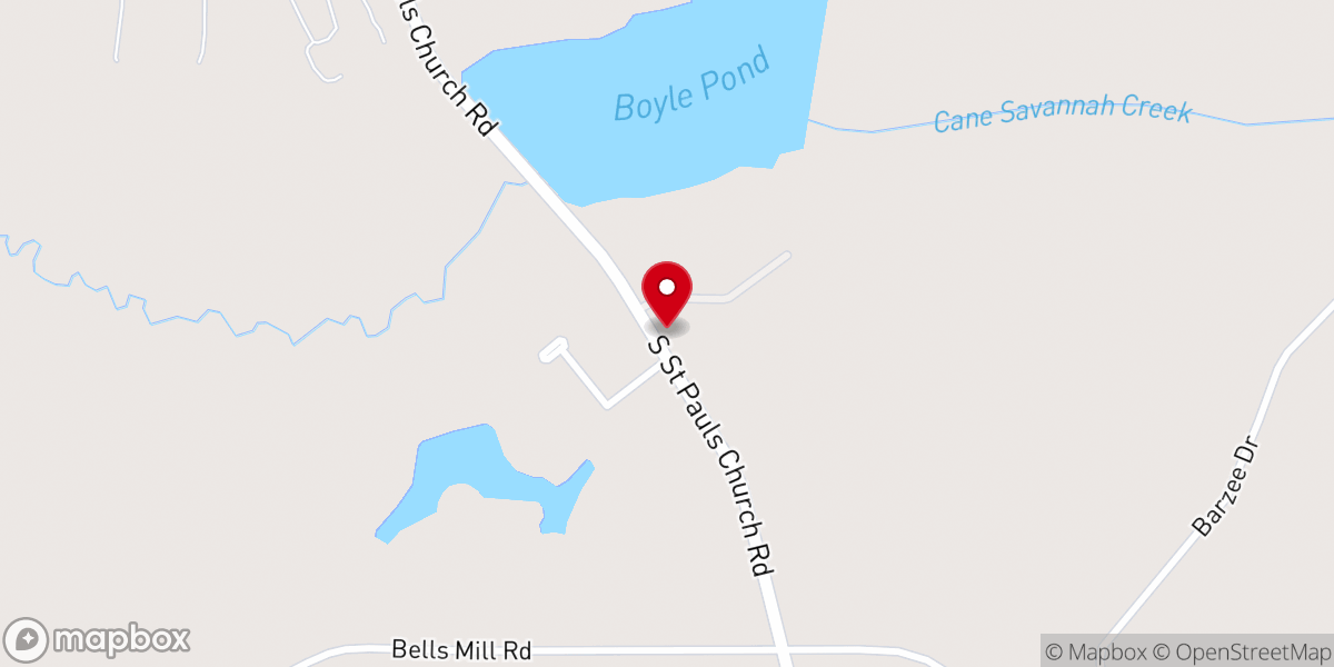 Map showing location of St Paul AME Church-Shawfield