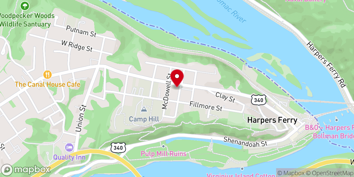 Map showing location of Camp Hill-Wesley United Methodist Church